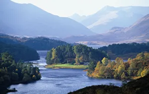 Scotland, Highlands, Glen Affric, View over Loch Affric from the western end of Glen Affric towards Kintail Forest Scotland, Highlands, Glen Affric, View over Loch Affric from the western end of Glen Affric towards Kintail Forest