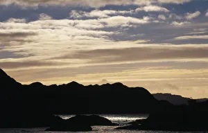 Scotland, Highlands, Loch Nan Uamh, View over Loch Nan Uamh in evening light towards Arisaig Scotland, Highlands, Loch Nan Uamh, View over Loch Nan Uamh in evening light towards Arisaig