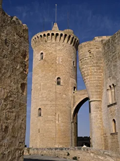 SPAIN, Balearic Islands, Mallorca Palma. Circular defence tower SPAIN, Balearic Islands, Mallorca Palma. Circular defence tower
