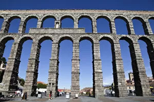 Images Dated 28th July 2014: Spain, Castille-Leon, Segovia, Roman Aqueduct