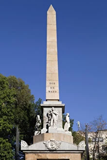 Spain, Madrid, Monument to the Fallen for Spain from 1840 at the Plaza de la Lealtad
