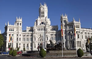 Spain, Madrid, Plaza de la Cibeles & Central Post Office