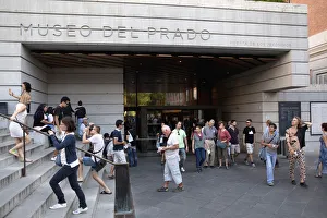 Spain, Madrid, Puerta de los Jeronimos entrance to the Prado Museum Spain, Madrid, Puerta de los Jeronimos entrance to the Prado Museum