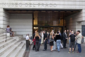 Images Dated 14th August 2014: Spain, Madrid, Puerto de los Jeronimos entrance to the Prado Museum