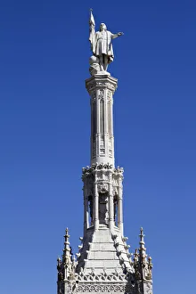 Spain, Madrid, Statue of Christopher Columbus at Plaza de Colon Spain, Madrid, Statue of Christopher Columbus at Plaza de Colon