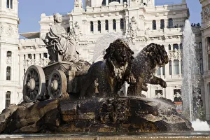 Spain, Madrid, Statue of Cibeles at Plaza de la Cibeles Spain, Madrid, Statue of Cibeles at Plaza de la Cibeles