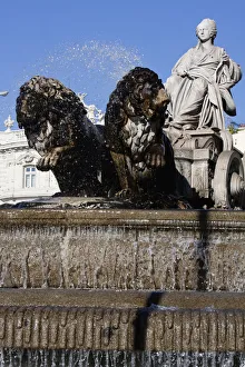 Spain, Madrid, Statue of the goddess Cibeles in Plaza de la Cibeles Spain, Madrid, Statue of the goddess Cibeles in Plaza de la Cibeles