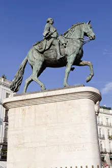 Spain, Madrid, Statue of King Carlos III on Puerta del Sol Spain, Madrid, Statue of King Carlos III on Puerta del Sol