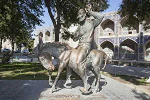 Statue of Khodja Nasreddin, also known as Hoja Nasruddin, Bukhara, Uzbekistan Statue of Khodja Nasreddin, also known as Hoja Nasruddin, Bukhara, Uzbekistan