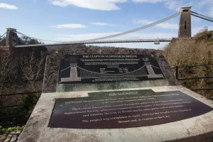 Bristol Cityscape Photography Prints: England, Bristol, Clifton Suspension Bridge from the look out position