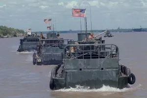 Vietnam War Prints: VIETNAM Vietnam War 1969 US Navy Tango armoured troop carriers Print
