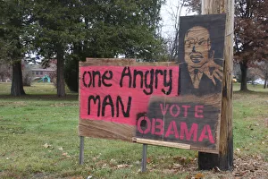 USA, New Hampshire, Keene, campaign sign for Obama, against McCain USA, New Hampshire, Keene, campaign sign for Obama, against McCain