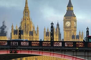 UK, England, London, Lambeth Bridge and Houses of Parliament, Big Ben