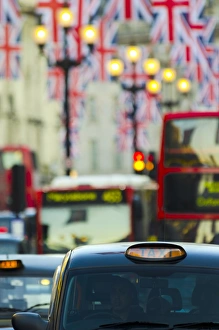 UK, England, London, Regent Street, Union Jack Flags marking the Royal Wedding of Prince William UK, England, London, Regent Street, Union Jack Flags marking the Royal Wedding of Prince William