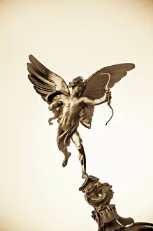 UK, London, Piccadilly Circus, Eros Statue UK, London, Piccadilly Circus, Eros Statue