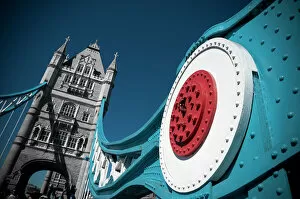 Western European Gallery: UK, London, Tower Bridge over River Thames