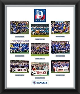 Images Dated 30th March 2010: 9 In A Row Celebration Mounted & Framed Montage Print