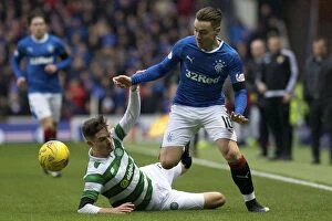 Soccer Football Action Old Firm Derby Glasgow Collection: Barrie McKay's Dazzling Run: Rangers vs Celtic at Ibrox Stadium