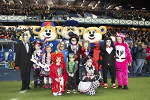 Family Stand Collection: Halloween Fun at Ibrox: Rangers Family's Spooktacular Pre-Match Celebration