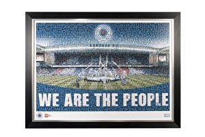 <b class=qtipBold><figcaption>We are the people framed mezaic</figcaption></b><br>This amazing piece is made up of individual photos of fans and first team players and celebrates the 3 in a row flag unfurl day. 77cm x 57cm<br><em>© Copyright Rangers FC - All Rights Reserved 2011 - All Rights Reserved</em> We are the people framed mezaic