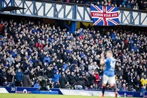 Soccer Football Action Collection: Rangers Fans Show Appreciation: A Standing Ovation for Greg Docherty's Substitution