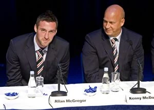 Football Junior Agm Agm Collection: Rangers Football Club: Allan McGregor and Kenny McDowall at the 2010 Junior AGM