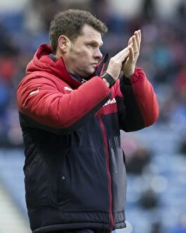Soccer Football Action Tv Collection: Rangers Graeme Murty Salutes Ibrox Fans in Epic Scottish Cup Victory