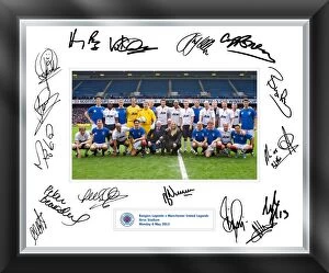 RANGERS 55 CHAMPIONS Squad Signed Printed Photo Autograph Shirt Gift Trophy 