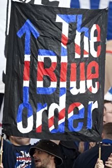 Football Action Fans Banners Collection: Rangers Triumph: Euphoric 5-1 Victory Over Elgin City - The Blue Order's Jubilant Celebration at