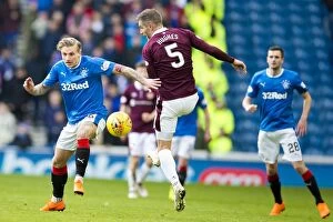 Soccer Football Action Collection: Rangers vs Heart of Midlothian: Scottish Premiership Showdown at Ibrox - Champions Clash
