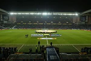 Rangers vs. Sporting Lisbon - Europa League Clash at Ibrox Stadium: Teams Align Before the 1-1 Showdown