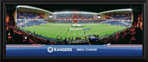 RNGR220 - Rangers v Inter Milan Union Jack Flags, 880x420mm Panoramic Framed Print RNGR220 - Rangers v Inter Milan Union Jack Flags, 880x420mm Panoramic Framed Print