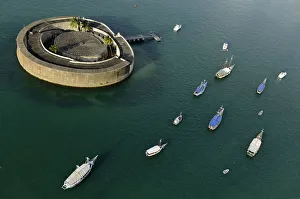 An aerial shot shows Sao Marcelo Fort in Salvador, in the northern state of Bahia An aerial shot shows Sao Marcelo Fort in Salvador, in the northern state of Bahia