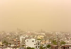 An aerial view of the dust covered sky in Jaipur in the western state of Rajasthan An aerial view of the dust covered sky in Jaipur in the western state of Rajasthan