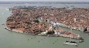 Images Dated 18th May 2012: An aerial view shows Punta della Dogana Francois Pinault Foundation at Venice lagoon