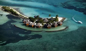 An aerial view shows a resort island at the Male Atoll An aerial view shows a resort island at the Male Atoll