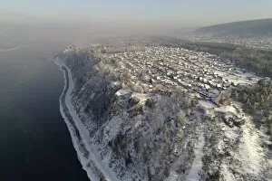 Russia Gallery: An aerial view shows a settlement on the suburbs of Krasnoyarsk