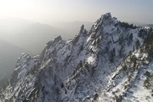 Russia Gallery: An aerial view shows the Takmak rock at the Stolby national nature reserve outside