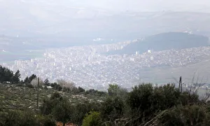 Afrin city is seen from Maryamayn village after Turkish-backed Free Syrian Army fighters Afrin city is seen from Maryamayn village after Turkish-backed Free Syrian Army fighters