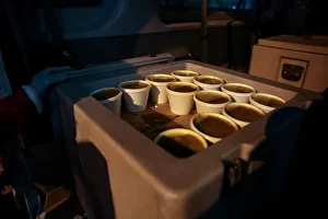 Images Dated 5th January 2018: A batch of soup for the homeless is seen as New York Citys Coalition for the Homeless