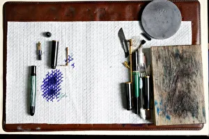 A broken solid-ink pen is seen in a fountain pen repair shop in Zagreb A broken solid-ink pen is seen in a fountain pen repair shop in Zagreb