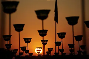 Brooms placed by members of Rio de Paz non-governmental organization are seen at the Brooms placed by members of Rio de Paz non-governmental organization are seen at the