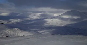 The Cairngorm mountains (Carn Liath on the right ) are seen covered in snow near Blair The Cairngorm mountains (Carn Liath on the right ) are seen covered in snow near Blair