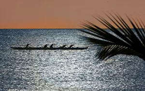 Canoe club members practice in the Pacific Ocean off Haleiwa Hawaii Canoe club members practice in the Pacific Ocean off Haleiwa Hawaii