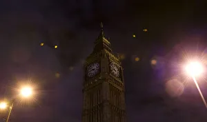 The clock tower at the Houses of Parliament is pictured with its lights extinguished The clock tower at the Houses of Parliament is pictured with its lights extinguished