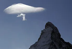 A cloud is pictured over the Matterhorn mountain from Sunnegga in the ski resort of A cloud is pictured over the Matterhorn mountain from Sunnegga in the ski resort of