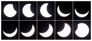 A combination of photographs shows a partial solar eclipse seen in Berlin A combination of photographs shows a partial solar eclipse seen in Berlin