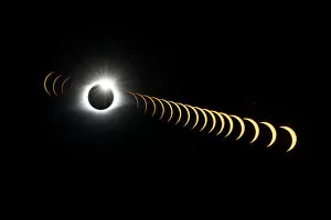 Solar Eclipse Gallery: A composite image of 21 separate photographs taken with a single fixed camera shows the
