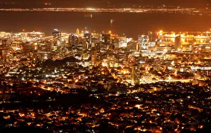 Electricity lights up the central business district of Cape Town Electricity lights up the central business district of Cape Town