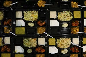 Food prepared for Iftar at the GuruNanak Darbar Sikh temple